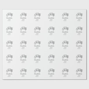 Papel De Presente aniversário de 40 letras número quarenta nome data