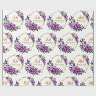 Papel De Presente Aniversário de 50 anos