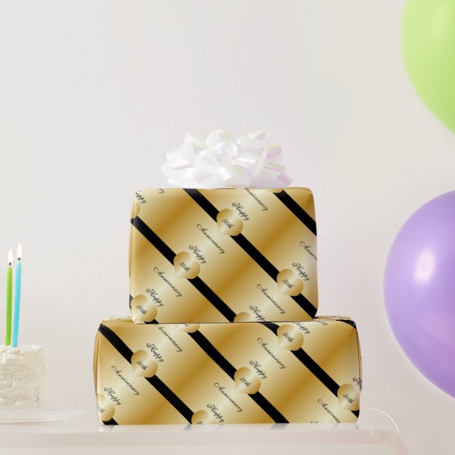 Papel De Presente Aniversário de 50 anos de Casamento (Presentes para festas)