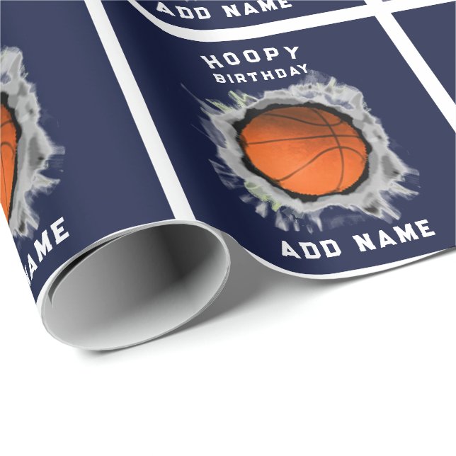Papel De Presente Aniversário de Basquete Creative (Ponta do rolo)