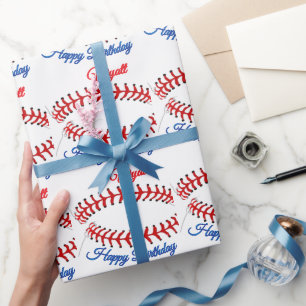 Papel De Presente Aniversário de Beisebol