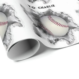 Papel De Presente Aniversário de Beisebol