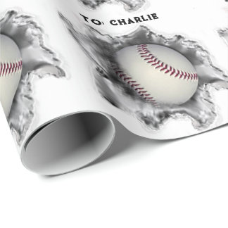 Papel De Presente Aniversário de Beisebol