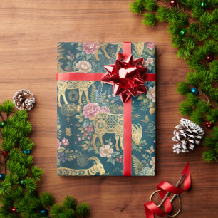 Papel De Presente Aniversário de Capricórnio Cottagecore