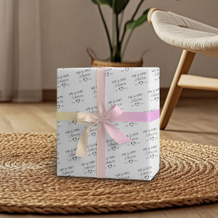 Papel De Presente Aniversário de Casal Personalizado Sr e Sra