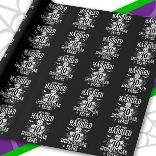 Papel De Presente Aniversário de Casamento do Dia 40 de Spooktacular