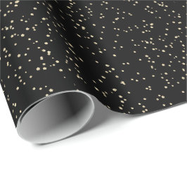 Papel De Presente Aniversário de Casamento Dourado Brilho