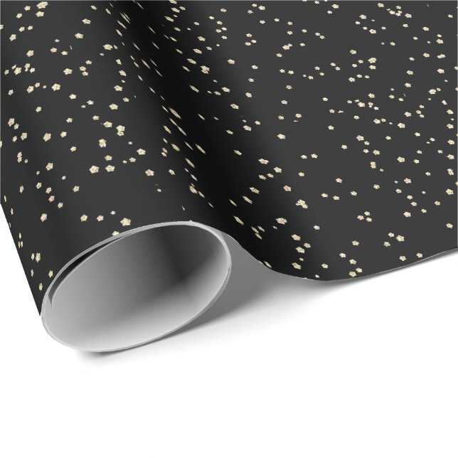 Papel De Presente Aniversário de Casamento Dourado Brilho (Ponta do rolo)
