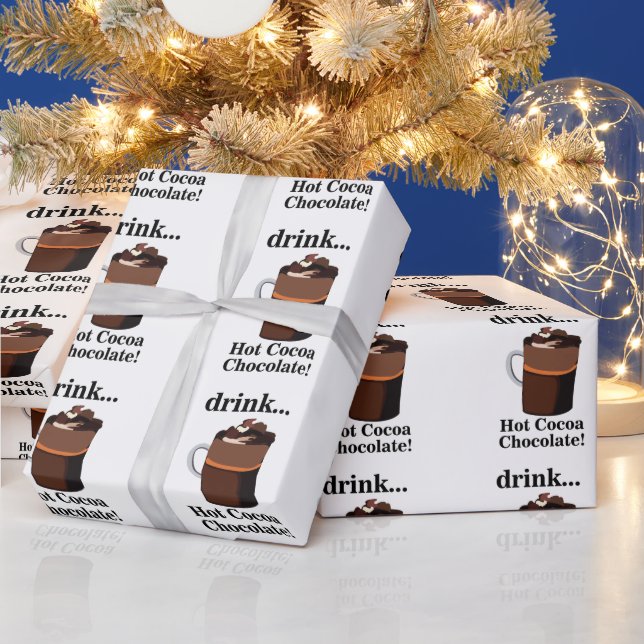 Papel De Presente Aniversário de chocolate quente (Feriados)