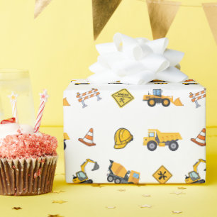 Papel De Presente Aniversário de Construção 