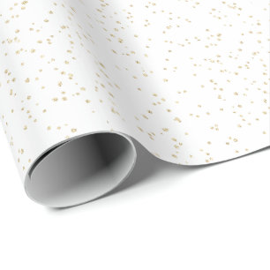 Papel De Presente Aniversário de Criança Dourado Brilho