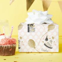 Aniversário de criança Dourado de Balões de Glitte