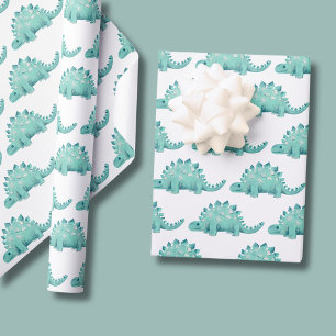 Papel De Presente Aniversário de meninos dinossauros