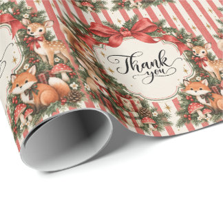 Papel De Presente Aniversário de Natal Floresta de Inverno ONEderlan