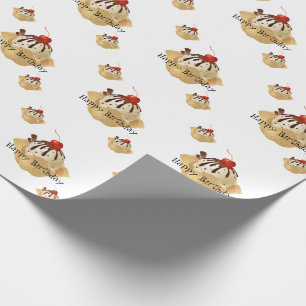 Papel De Presente Aniversário de Papel