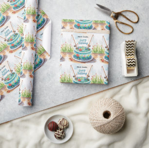 Papel De Presente Aniversário de pesca, temido viciado em diversão