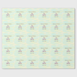 Papel De Presente Aniversário de renovação de Vow do greenpastel ama