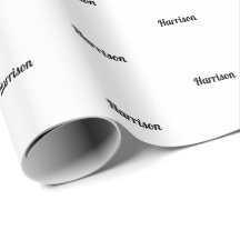 Aniversário de texto de nome personalizado preto e