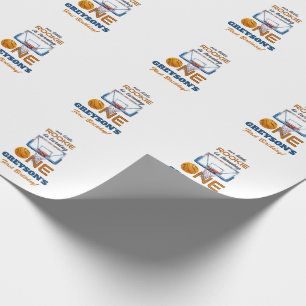 Papel De Presente Aniversário de Um Ano do Novato de Basquete
