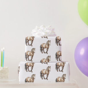 Papel De Presente Aniversário de Vaqueira Ocidental Cavalo