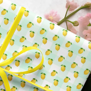 Papel De Presente Aniversário de Verão de Limão Cítrico