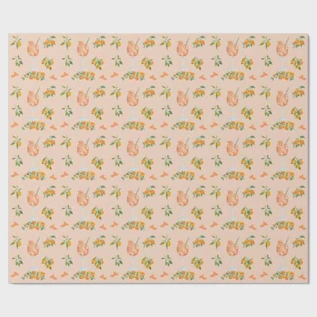 Papel De Presente Aniversário de Verão Spritz (Aberto)