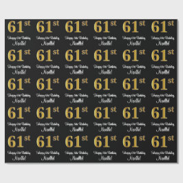 Papel De Presente Aniversário do 61rua: Elegante Luxurioso Faux Dour