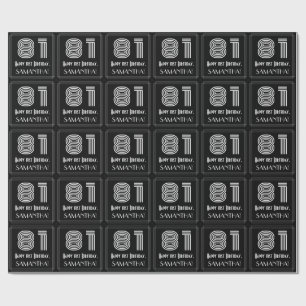 Papel De Presente Aniversário do 81rua: Arte Deco Inspirou "81" com 