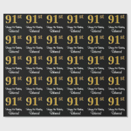 Papel De Presente Aniversário do 91rua: Elegante Luxurioso Faux Dour