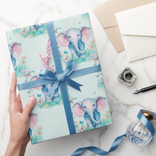 Papel De Presente Aniversário do Baby Elephant Boy (Presentear)