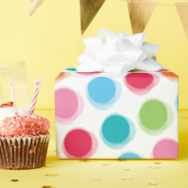 Papel De Presente Aniversário do Colorir Felpudo Diversão de Bolinha