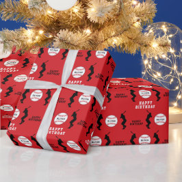 Papel De Presente Aniversário do Jogador de Bola Vermelha