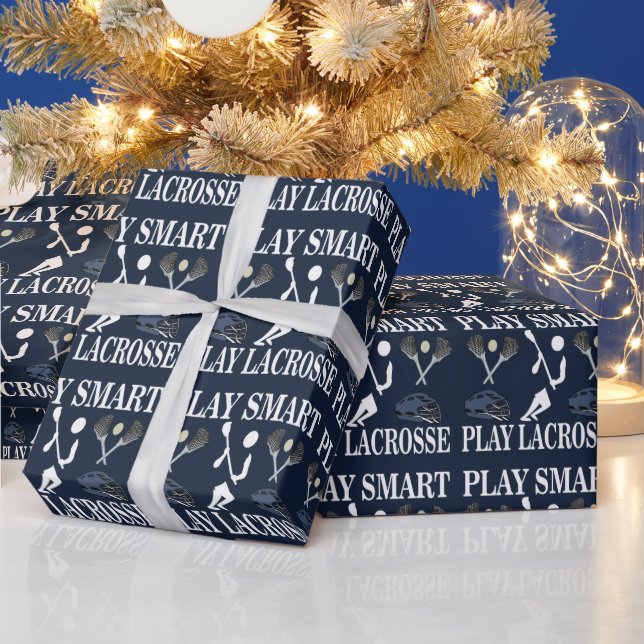 Papel De Presente Aniversário do Jogador de Lacrosse (Feriados)