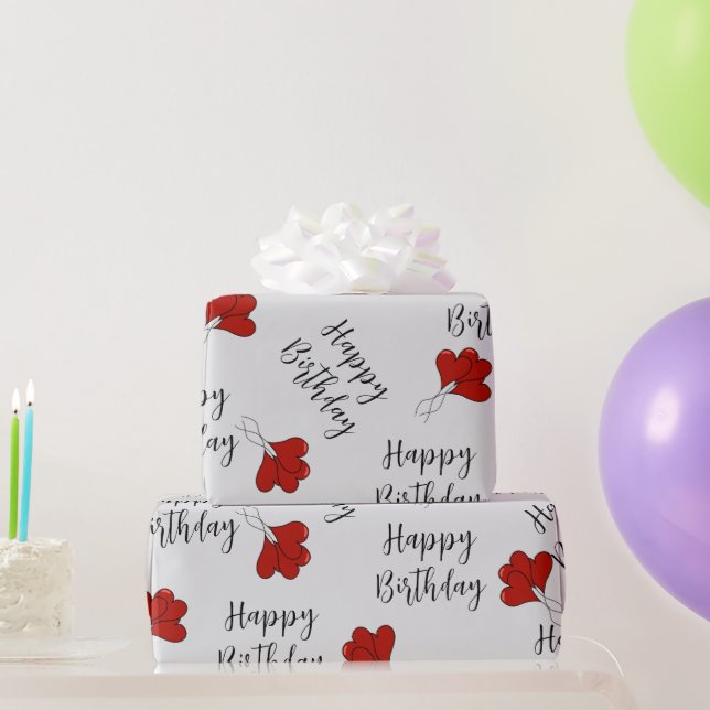 Papel De Presente Aniversário do Lover (Presentes para festas)