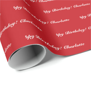 Papel De Presente Aniversário do nome do script personalizado verme
