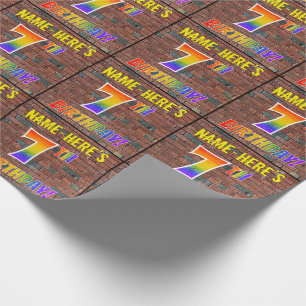 Papel De Presente ANIVERSÁRIO do olhar do arco-íris dos grafites 7