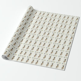 Papel De Presente Aniversário do Pinscher Miniatura Cachorro Mãe Min