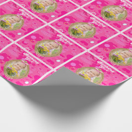 Papel De Presente Aniversário do Vamos de Bonecas Retro Rosa Girly