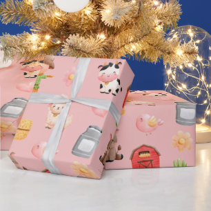 Papel De Presente Aniversário dos Animais da Exploração