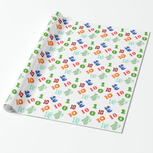 Papel De Presente Aniversário dos miúdos o 10o personaliza a idade