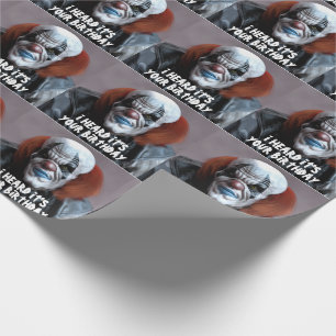 PAPEL DE PRESENTE ANIVERSÁRIO ESCURO DE MAU FECHADO ENGRAÇADO