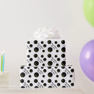 Papel De Presente Aniversário esportivo com padrão engraçado de bola