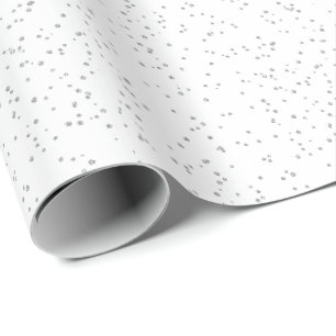 Papel De Presente Aniversário Infantil Brilho Prata