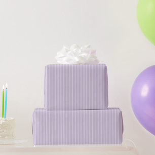 Papel De Presente Aniversário Listras Duplas Brancas Roxas