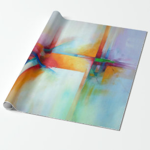 Papel De Presente Aniversário Natal Moderno Trabalho de arte de Abst