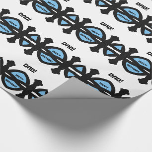 Papel De Presente Aniversário, pai, preto, envoltório de presente