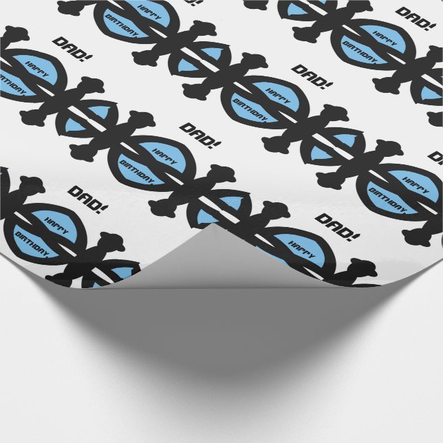 Papel De Presente Aniversário, pai, preto, envoltório de presente (Ponta)