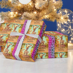 Papel De Presente Aniversário para 4 anos