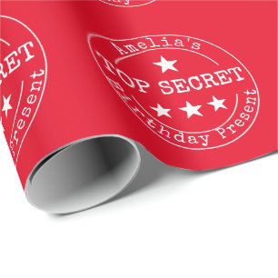 Papel De Presente Aniversário Personalizado e Super Secreto
