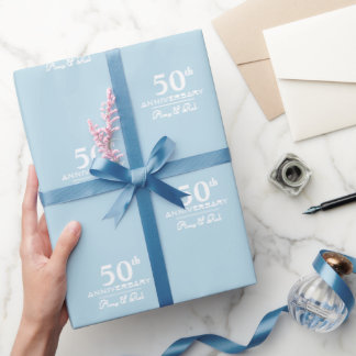 Papel De Presente Aniversário personalizado moderno minimalista eleg